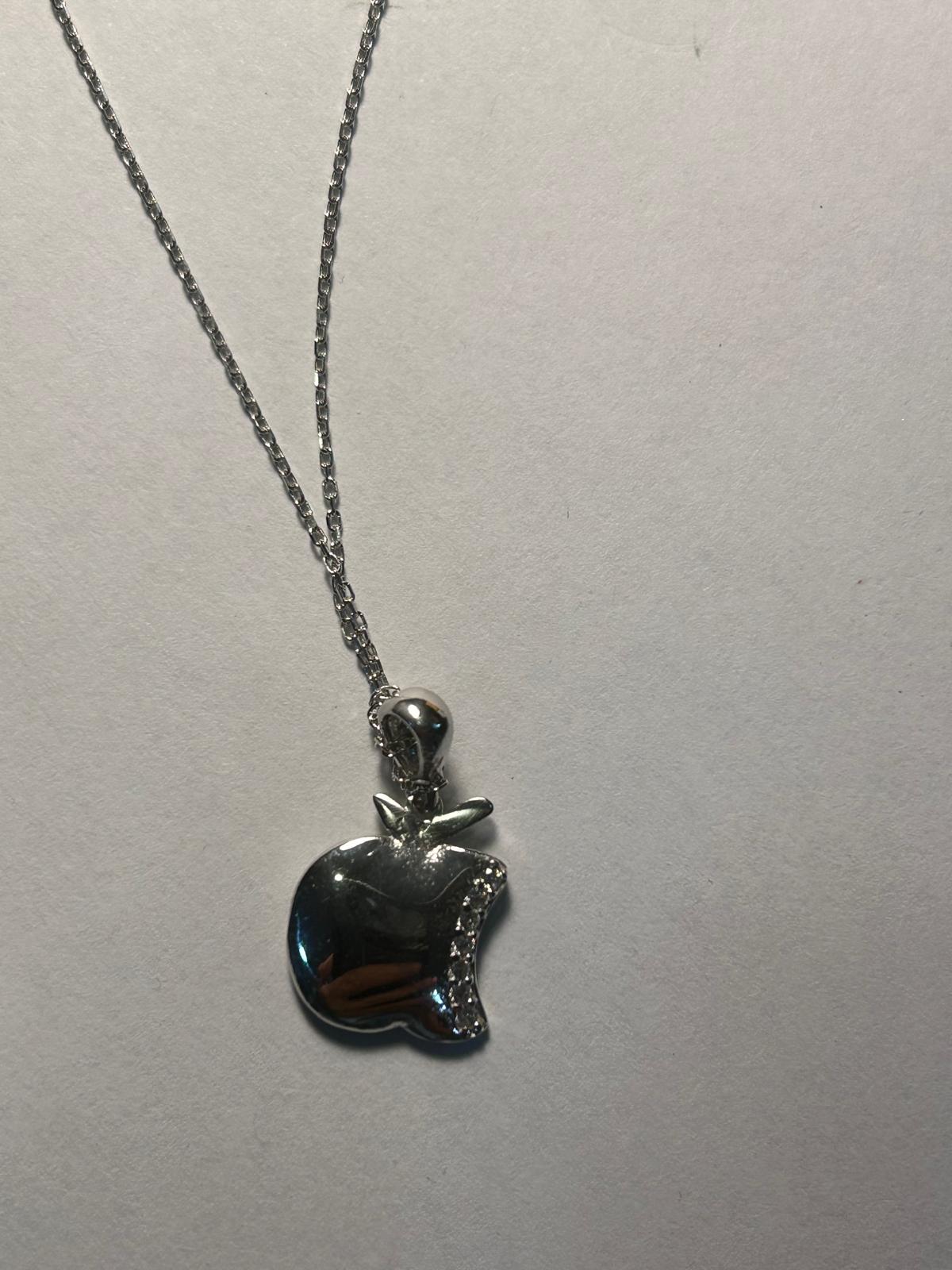 apple silver 925 necklace