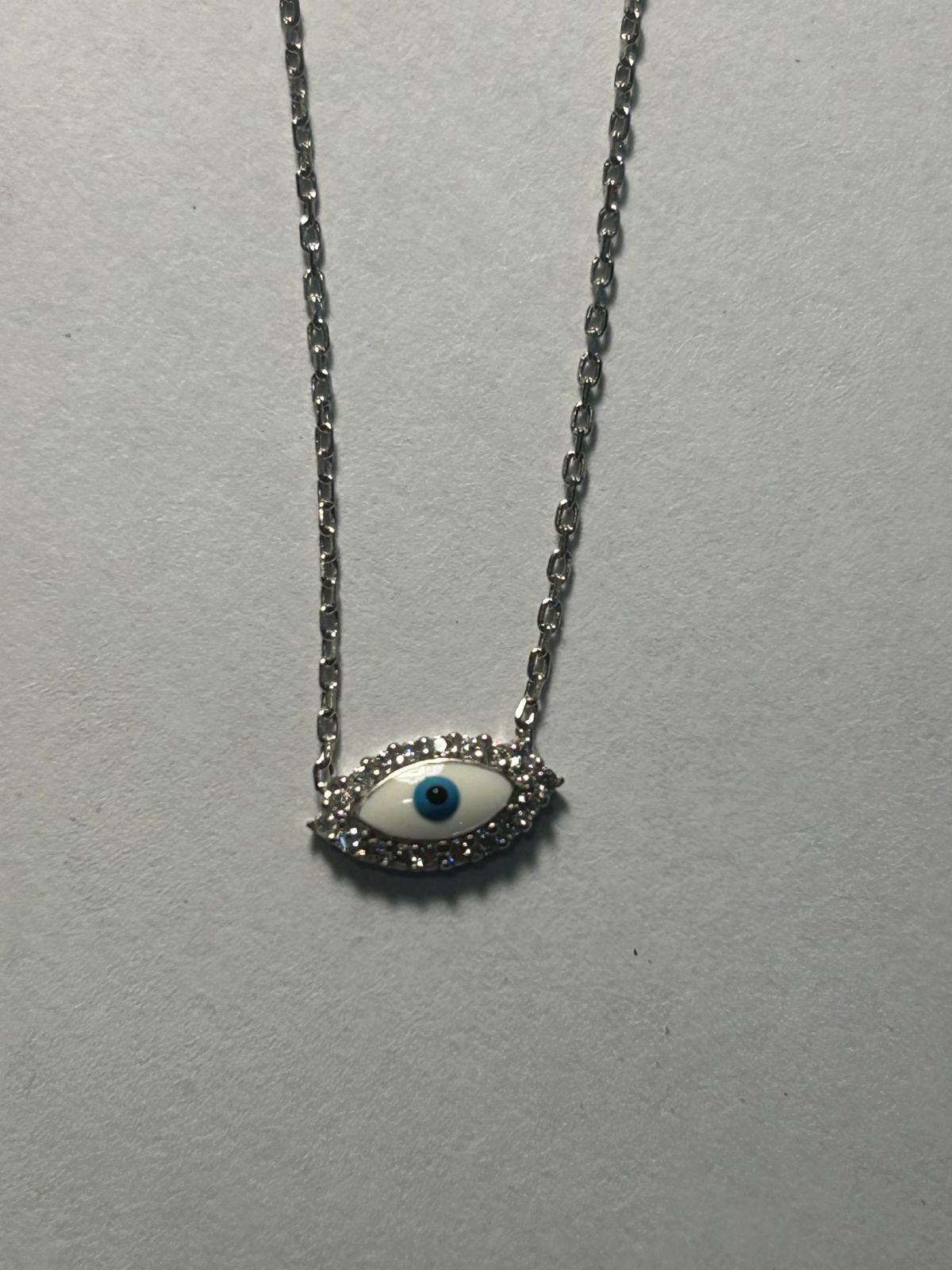 Evel eye 925 silver necklace